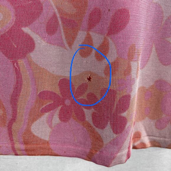 Vintage Joseph A Top Groovy Floral Tank Pink Silk Rave Festival Artsy Maximalist - Picture 4 of 6